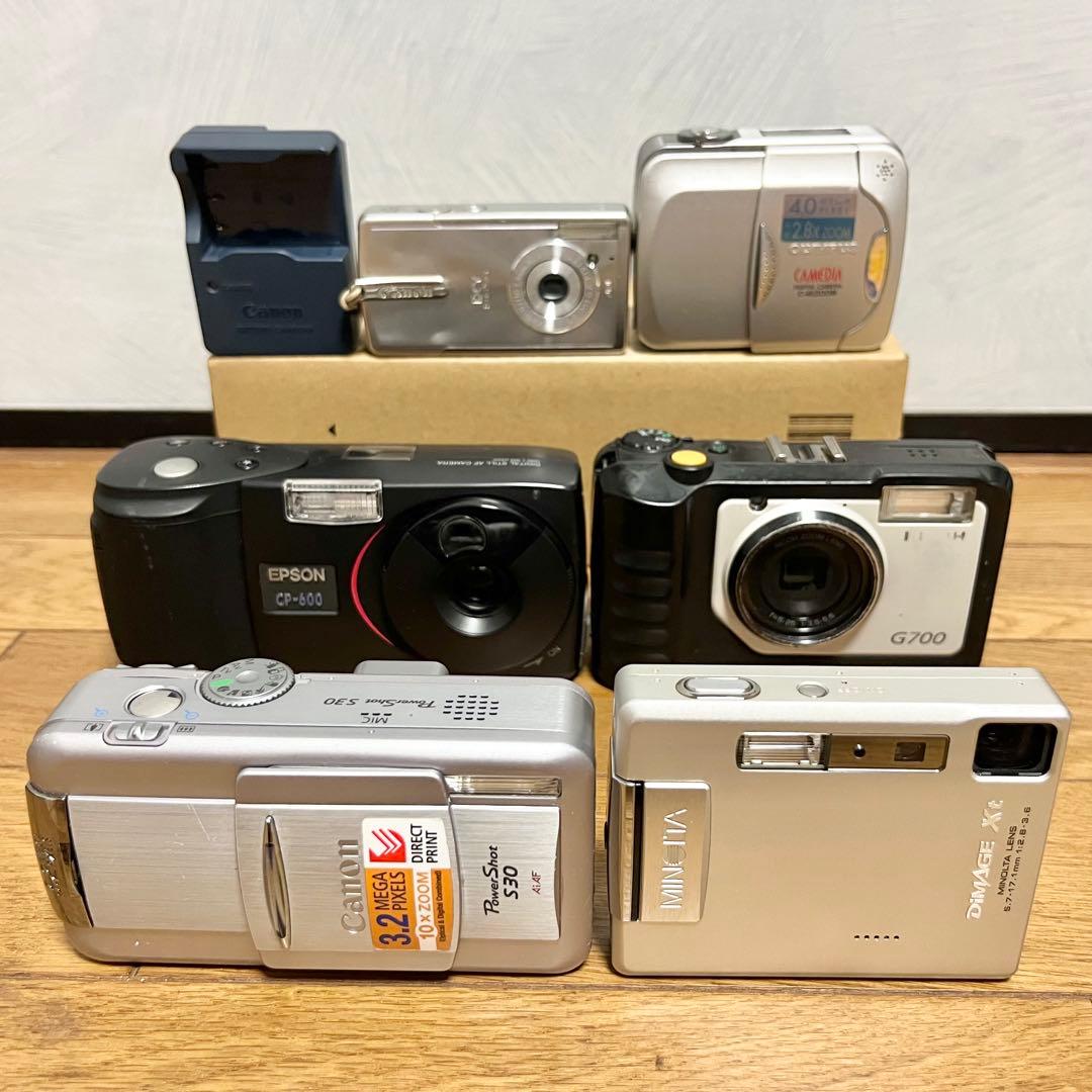 デジカメ　6台まとめ売り　動作確認済み:5台動作未確認&ジャンク扱い:1台
