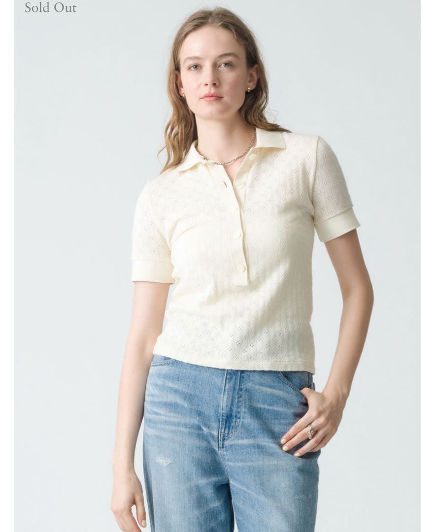 【ロンハーマン】ヒデンフラワー　ポロトップ　XS