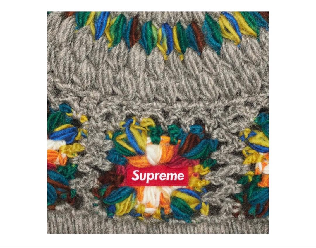 supreme Crochet Beanie グレー
