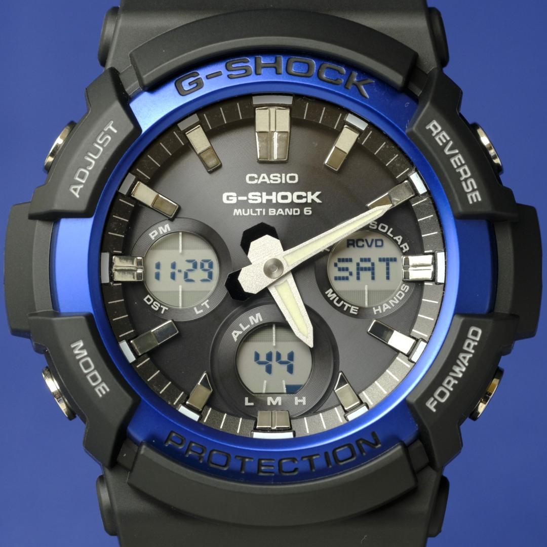 【美品】G-SHOCK GAW-100B 電波ソーラー／ビッグケース (114)