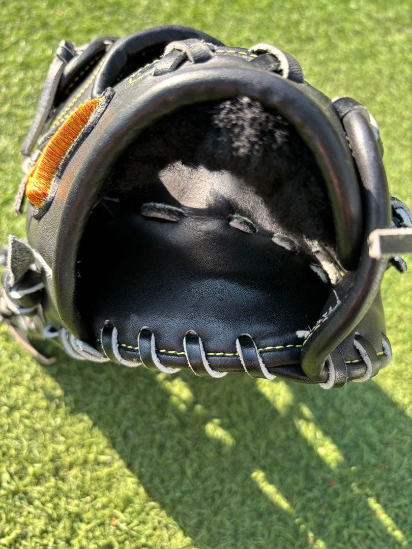 早い者勝ち　ミズノプロ硬式グローブ 左外野手用　黒 レザー　高校野球対応　超美品