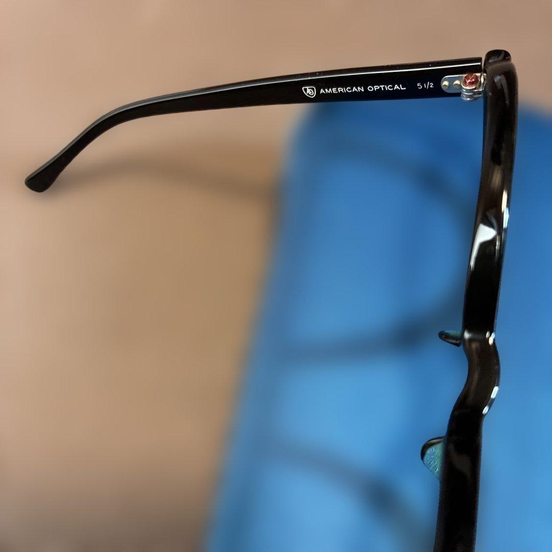 60sAMERICAN OPTICAL ブラックサングラス デットビンテージ