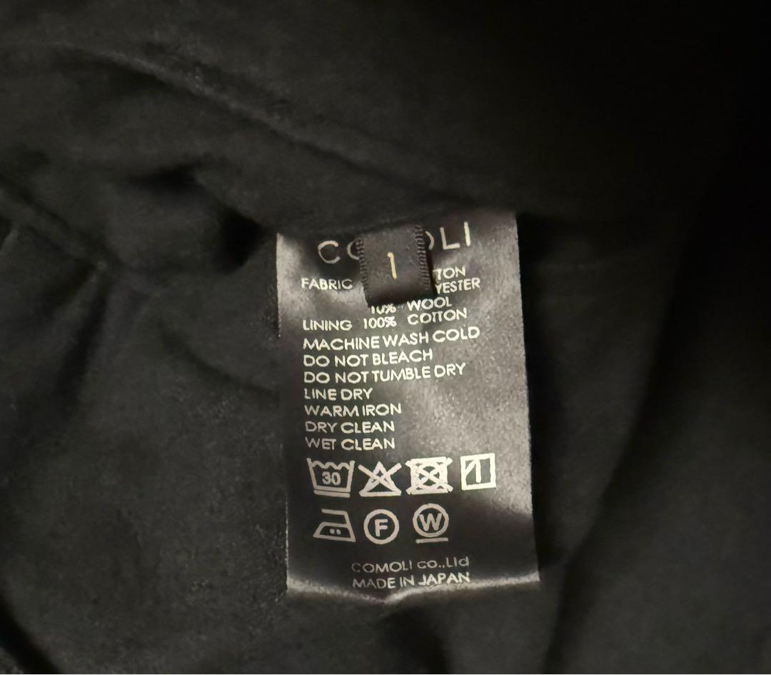 comoli 25ss ポストワーク ツイルジャケット 1 黒