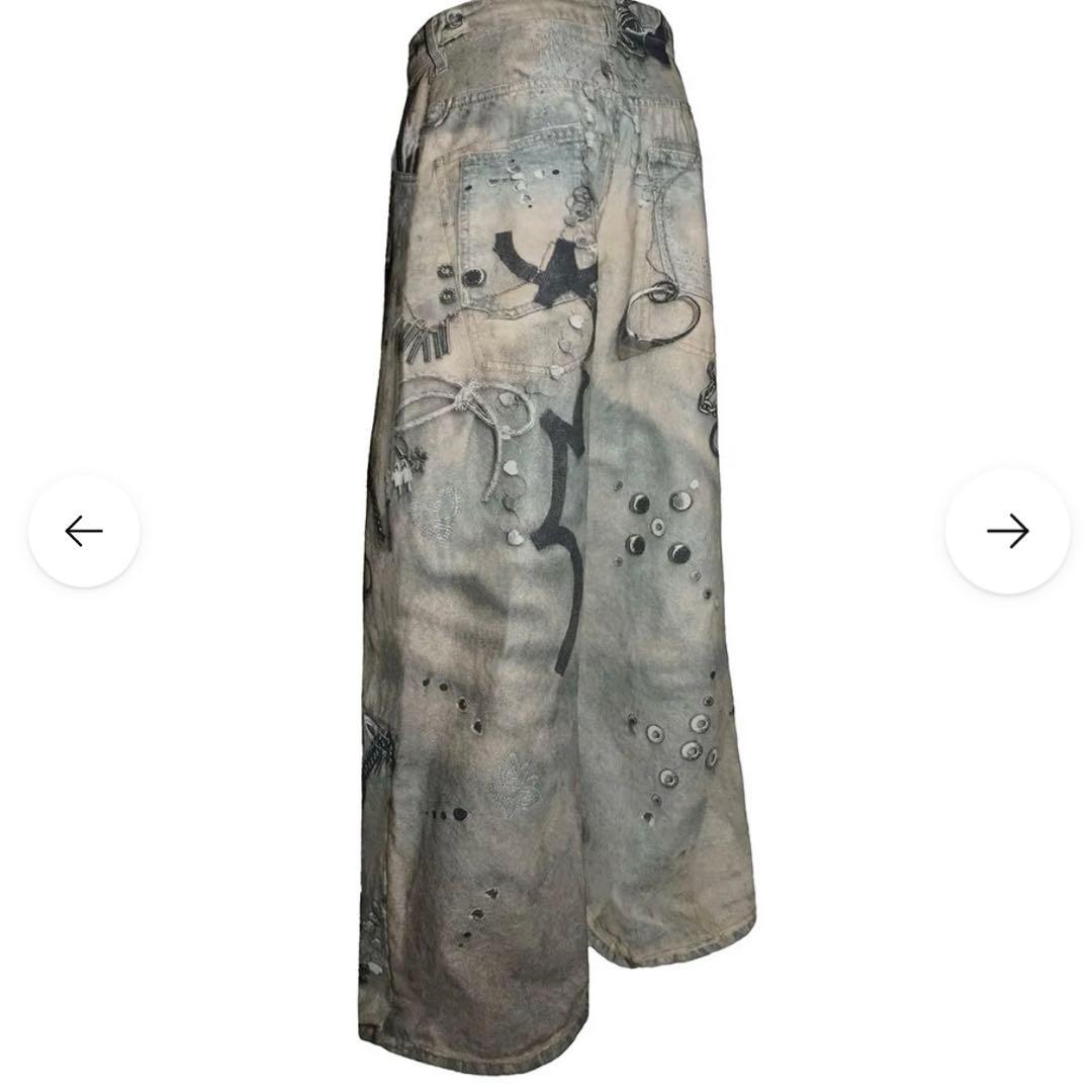 パンツ THEREDTHREAD S print denim1 toys