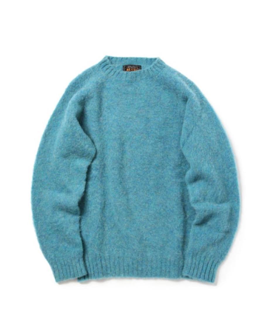 も*り様 【美品】百名品 BEAMS PLUSシエットランドウールニットセーター