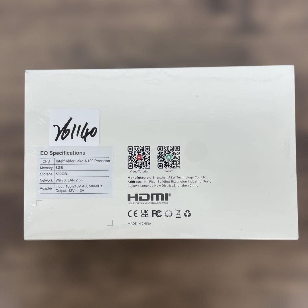 261140 Beelink EQ12 Mini Pc N100プロセッサー