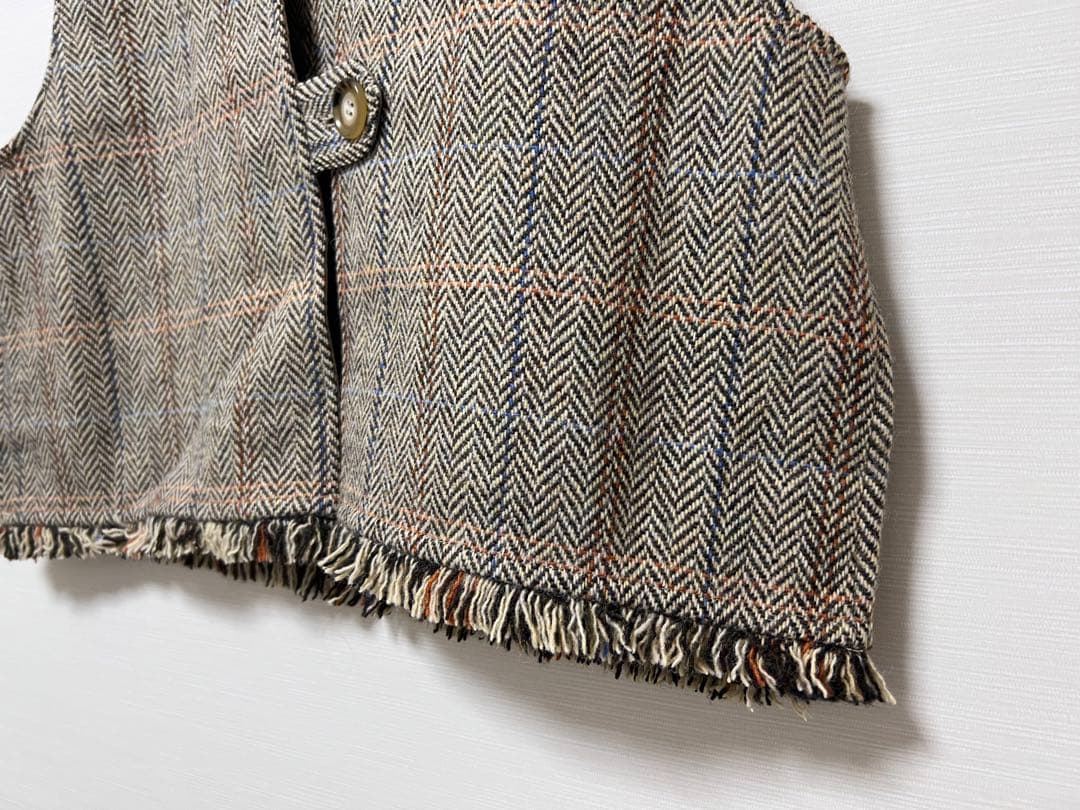 北欧暮らしの道具店 よしいちひろさんコラボ　ヘリンボーン柄ベスト