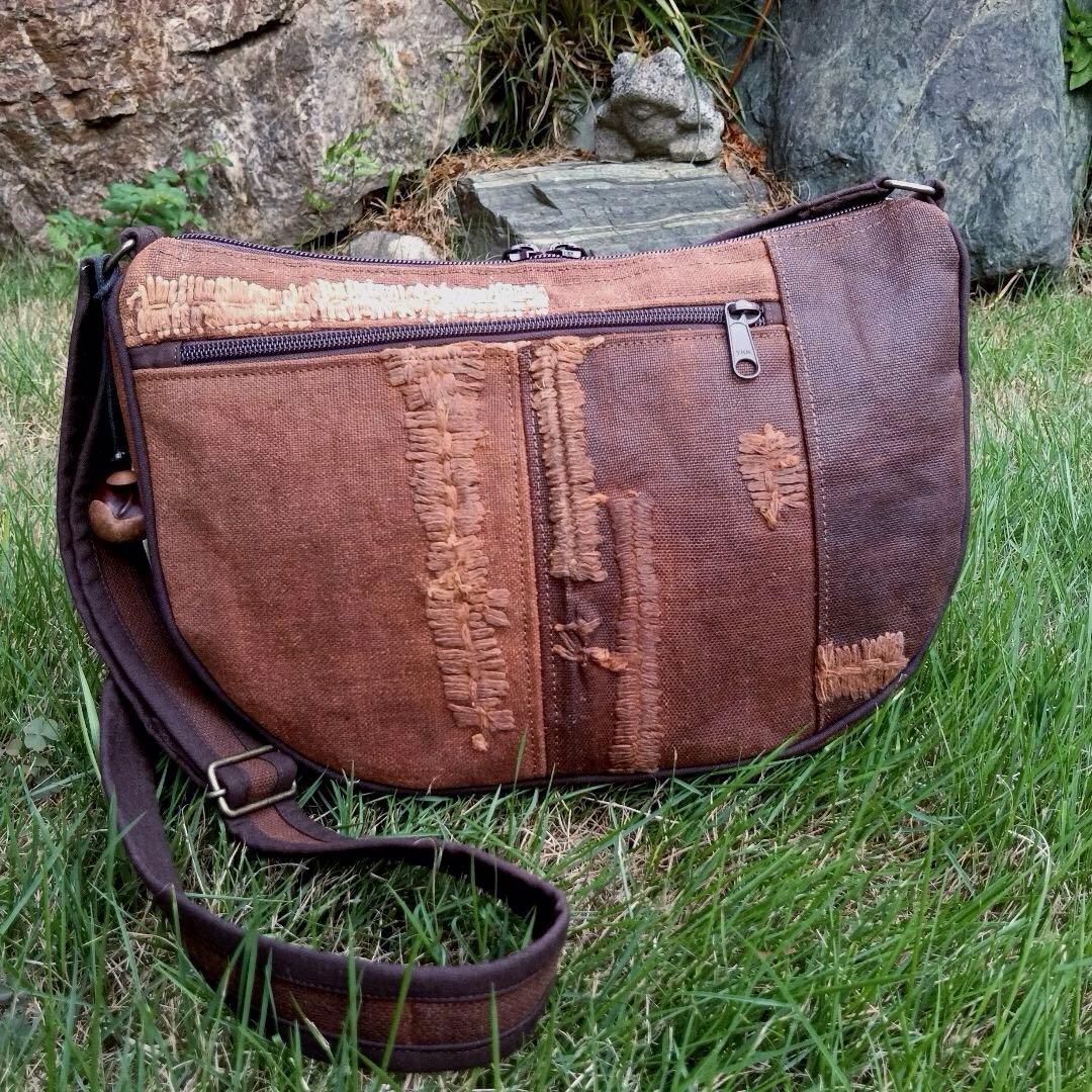 古布酒袋　ショルダーバッグ　1点物　ハンドメイド　時代物