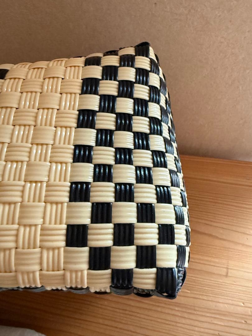 WOVEN チェック柄かごバッグ