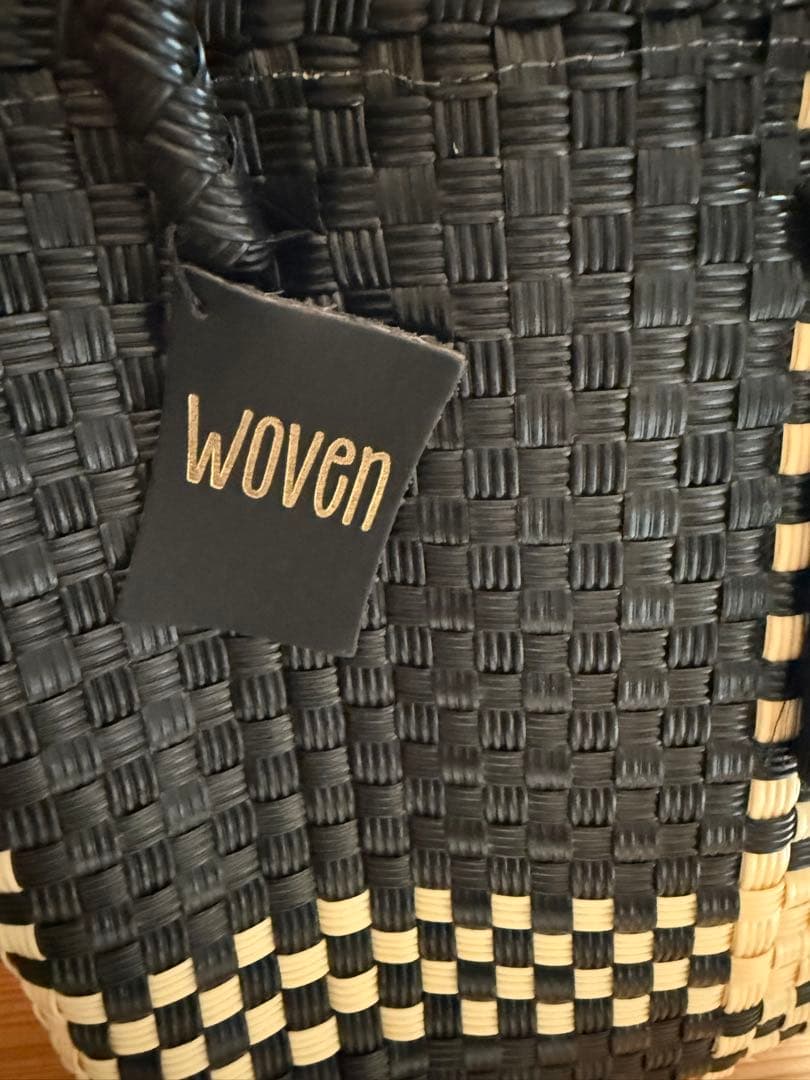 WOVEN チェック柄かごバッグ