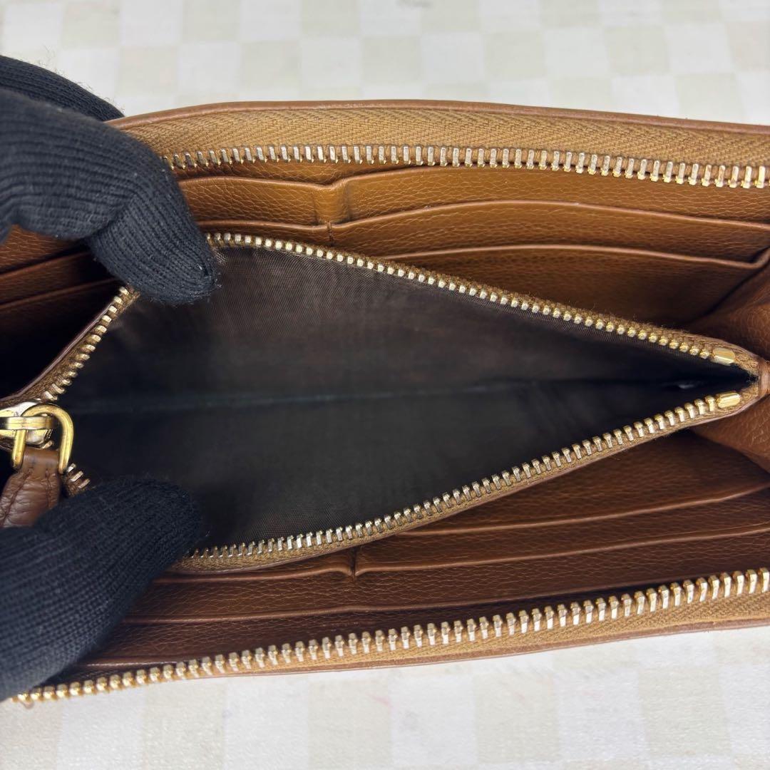 極美品　PRADA プラダ　長財布　L字ファスナー　M55