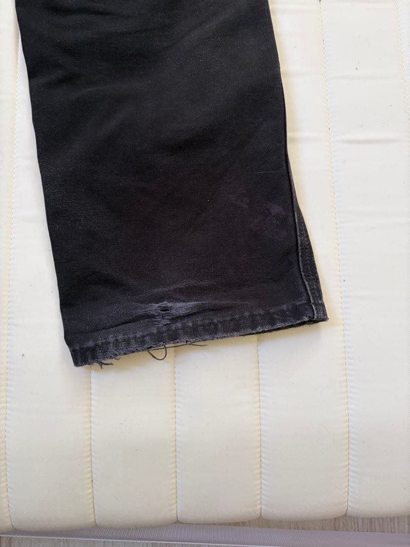 鬼フェード　carhartt ダブルニー ペインターパンツ　 ブラック　ペンキ