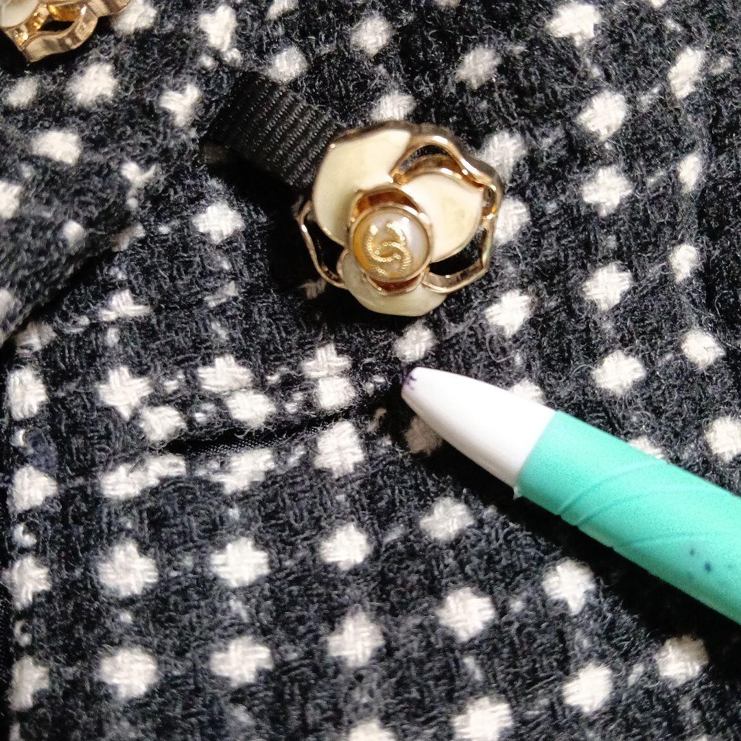 お値下げ!!CHANEL ツイード ジャケット ブラック×ホワイト