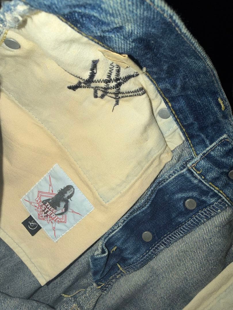 hysteric glamourライトブルーダメージデニムパンツ