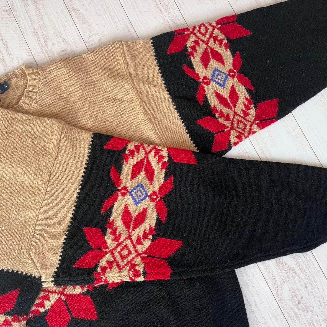 90s ヴィンテージ　ポロラルフローレン　ノルディック　ニット　セーター　古着