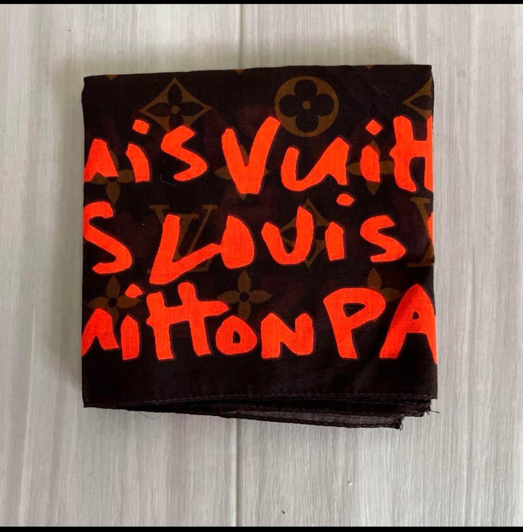 【希少・未使用品】ルイヴィトンモノグラム グラフィティハンカチコットン