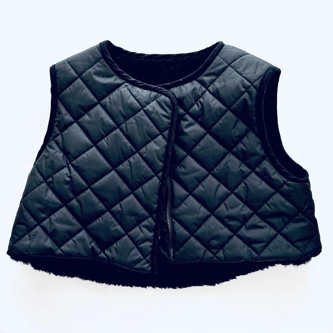 epa リバーシブル ショートベスト ボア キルティング