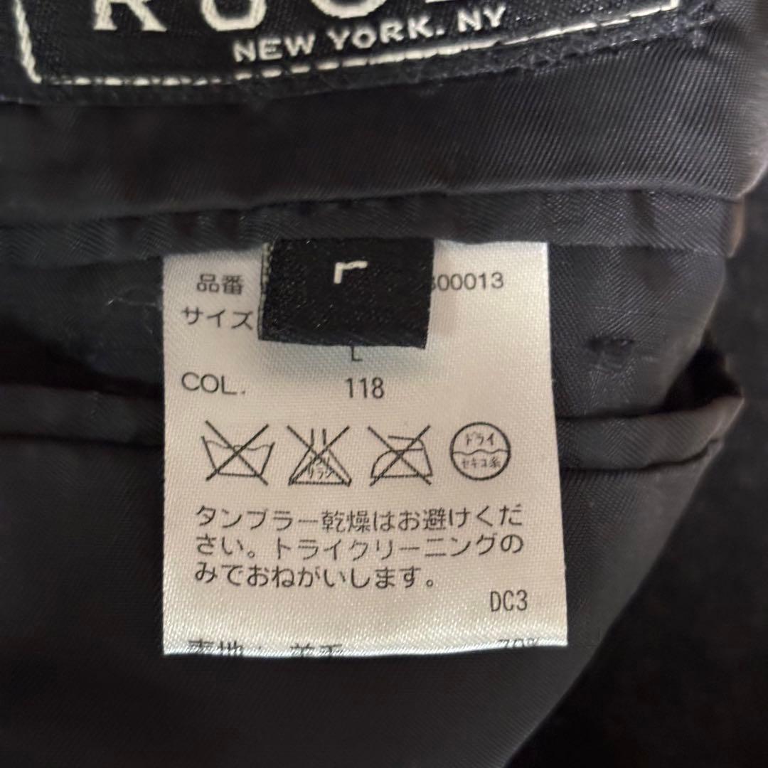 美品☆ラルフローレンラグビー　テーラードジャケット　ダークグレー　カシミヤ　L