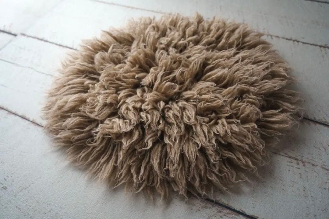 ニューボーンフォト小物 Lunebery flokati 45cm 丸型