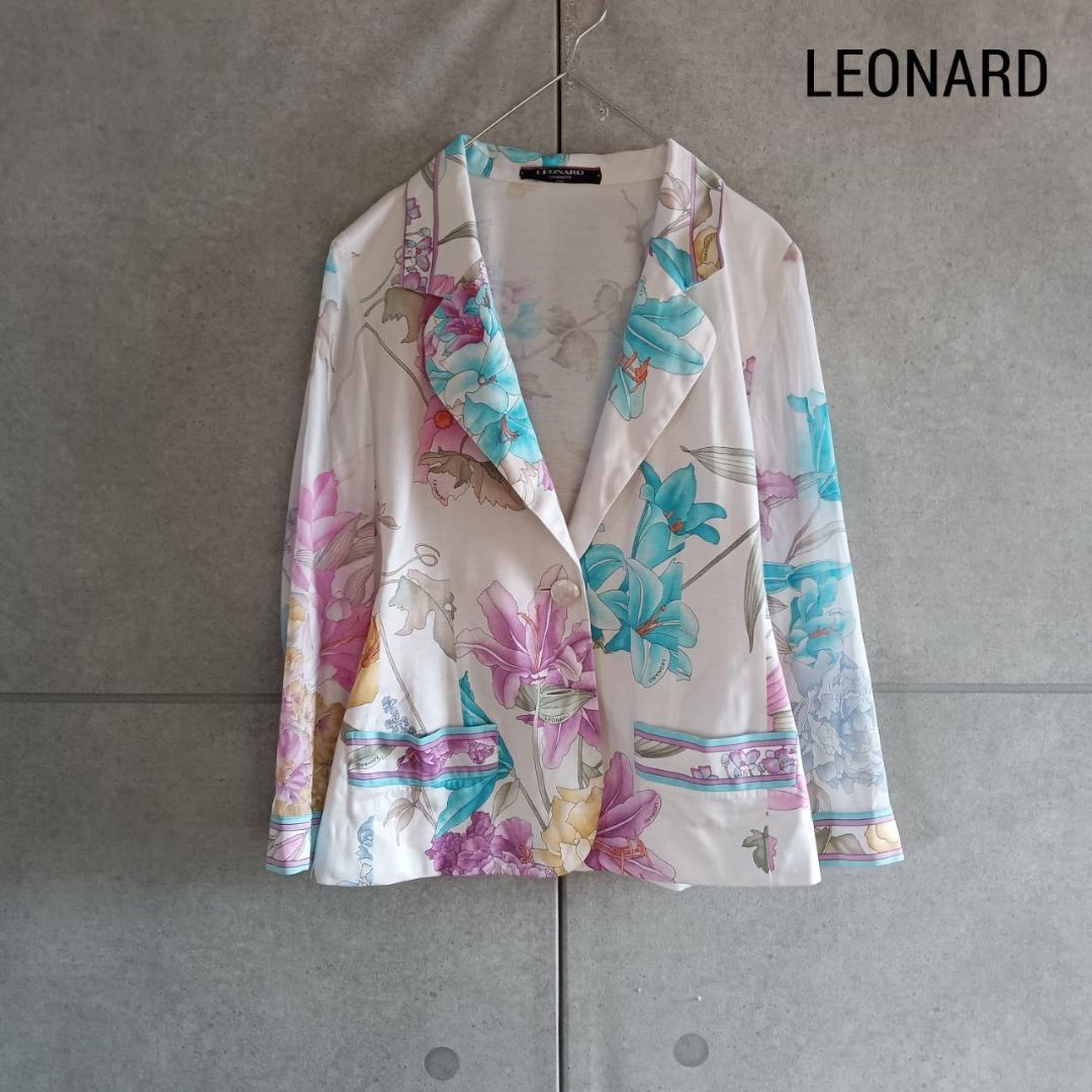 LEONARD レオナール 花柄 ジャケット　1B 日本製 X4468