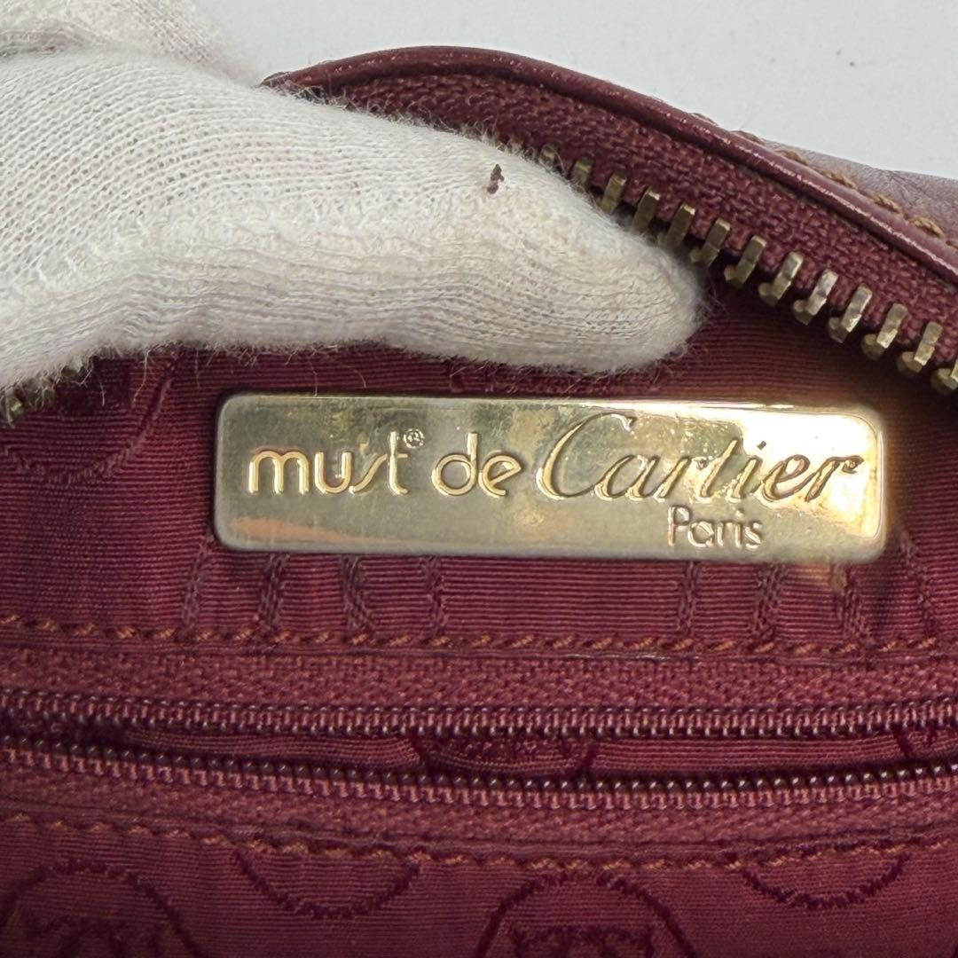【美品✨️】カルティエ マストライン ショルダーバッグ レザー ゴールド金具