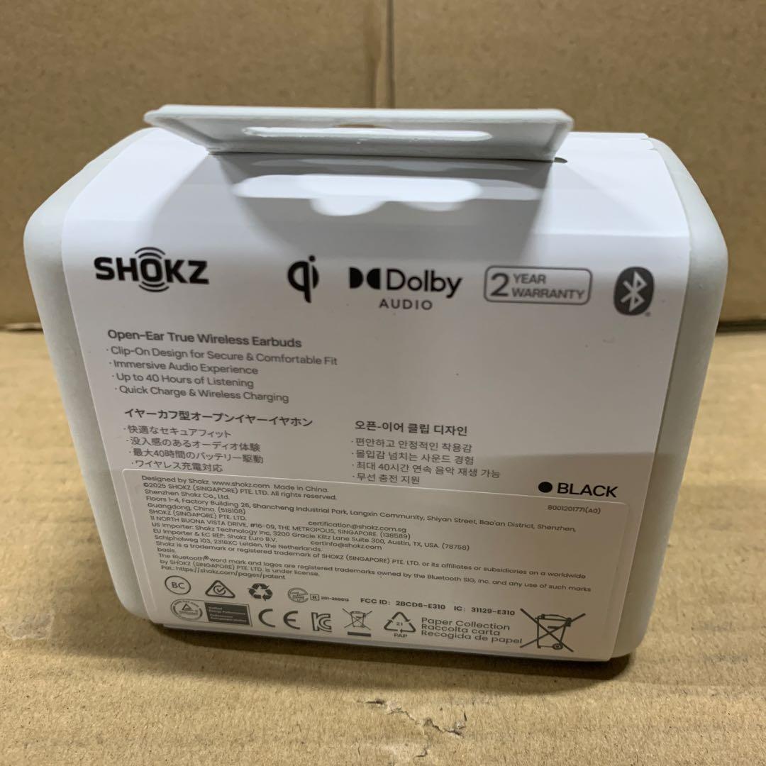 新品　Shokz (ショックス) OpenDots ONE ワイヤレス　ブラック