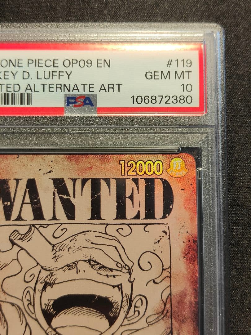 【英語版】モンキー・D・ルフィ　手配書　パラレル　PSA10