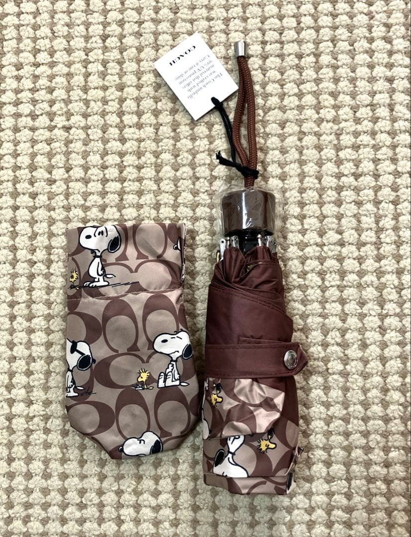 【COACH 】晴雨兼用UＶカット　折りたたみ傘　《スヌーピー》