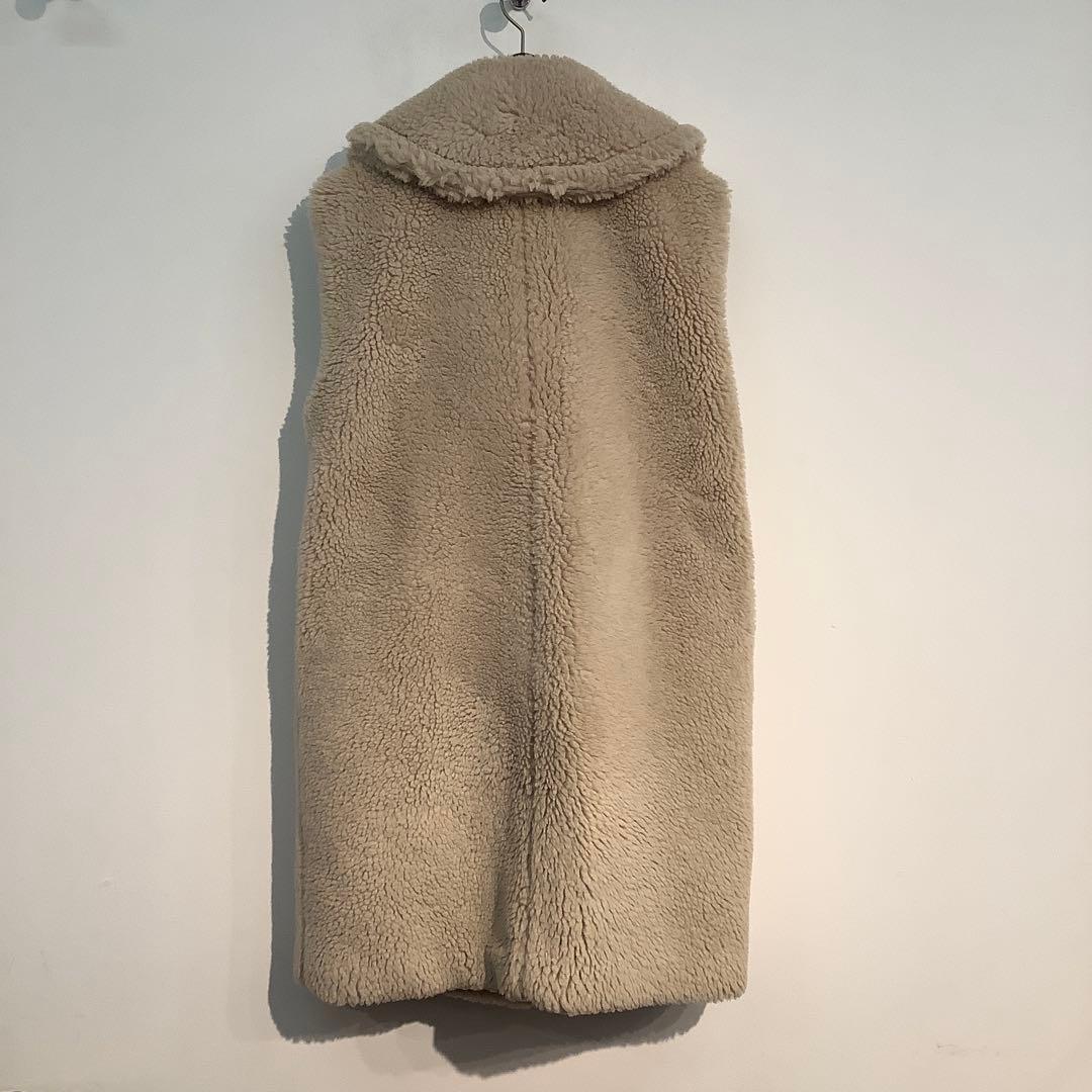 ELFRANK ボアロングベスト　テディベアジレ　サイズF