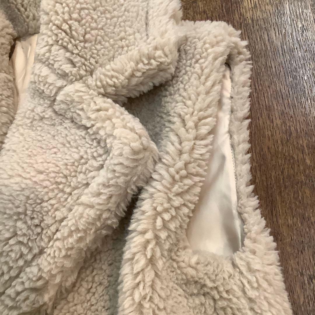 ELFRANK ボアロングベスト　テディベアジレ　サイズF