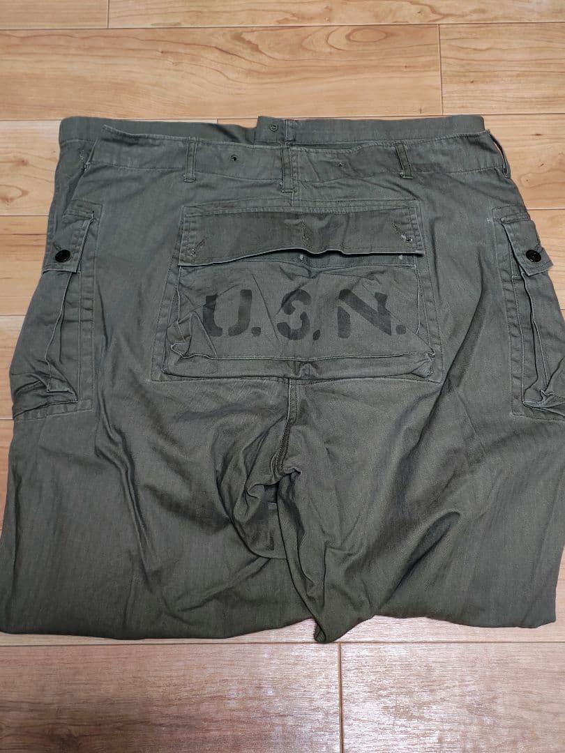 ヴィンテージ モンキーパンツ p44 USMC HBT ステンシル ビッグサイズ