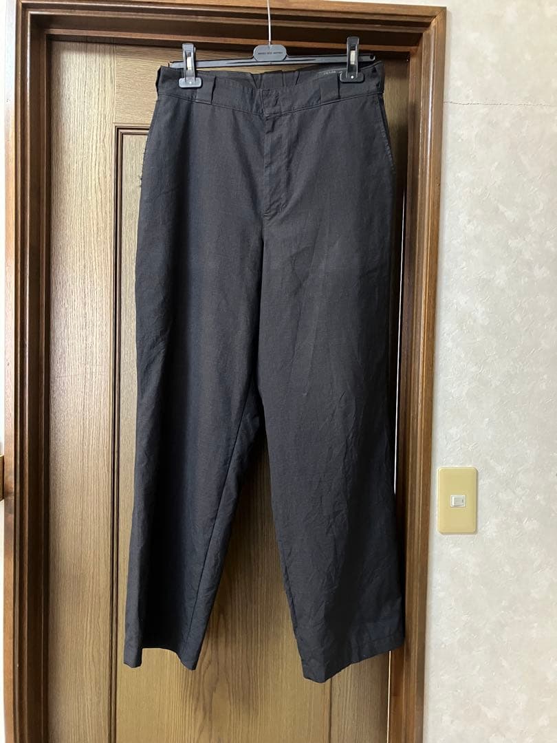 prada 22ss トライアングルパッチ　ワイドスラックス　ヴァージンウール