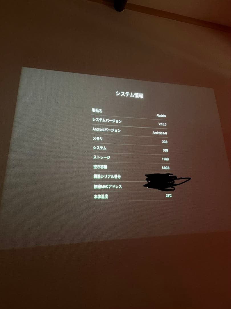 【ドット抜け無し】popIn Aladdin（初代）プロジェクター本体