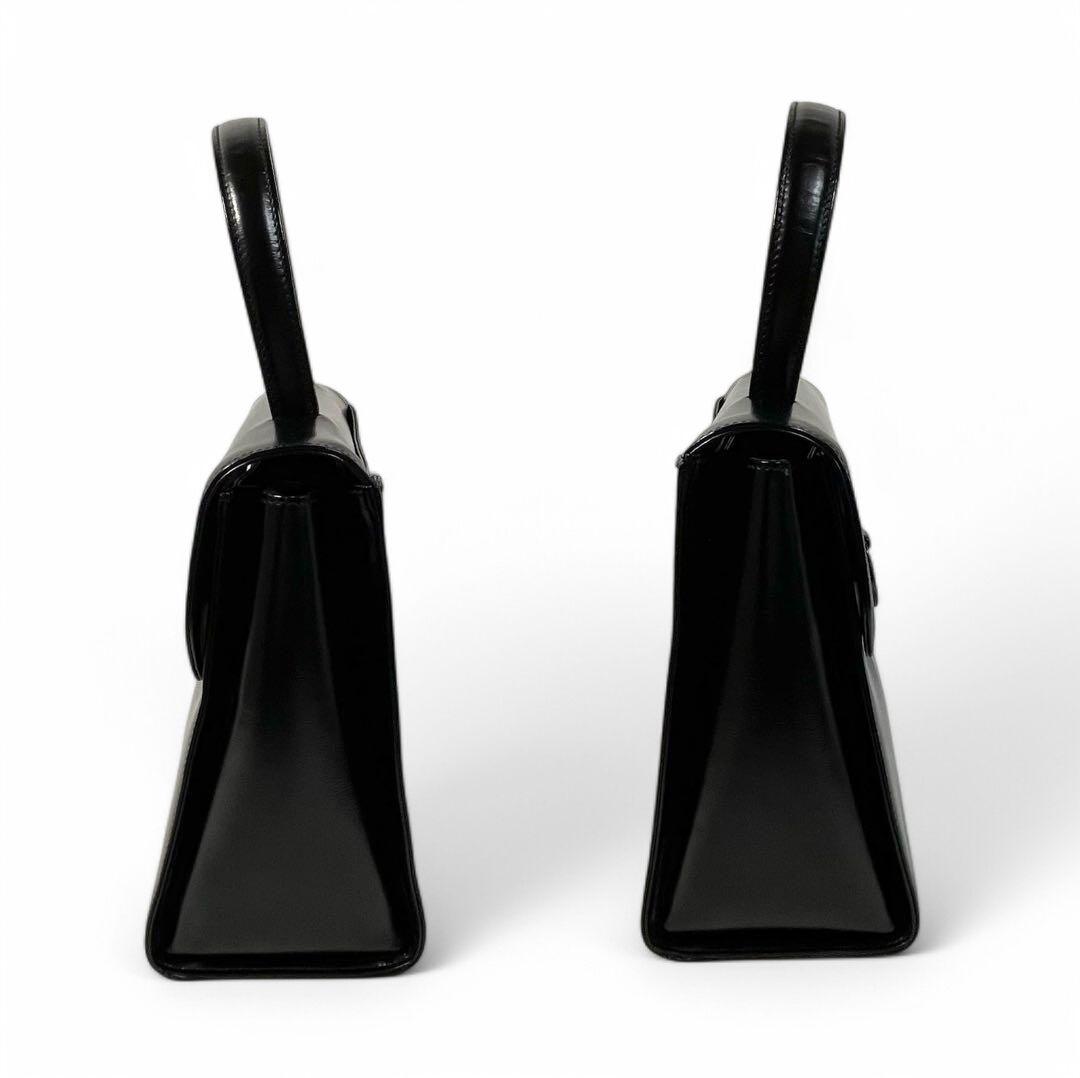 正規品 ジバンシー ハンドバッグ ゴールド金具 フォーマル 鞄 黒 ブラック 革