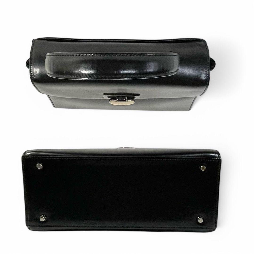 正規品 ジバンシー ハンドバッグ ゴールド金具 フォーマル 鞄 黒 ブラック 革