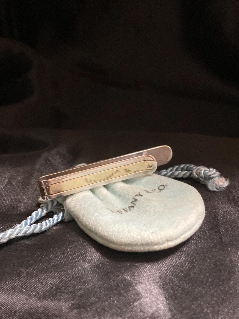 ティファニー ネクタイピン クリップ コンビ ゴールドライン 925×18K