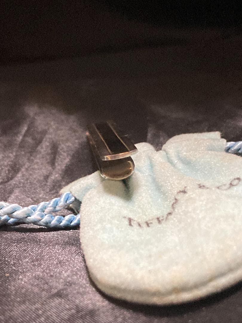 ティファニー ネクタイピン クリップ コンビ ゴールドライン 925×18K