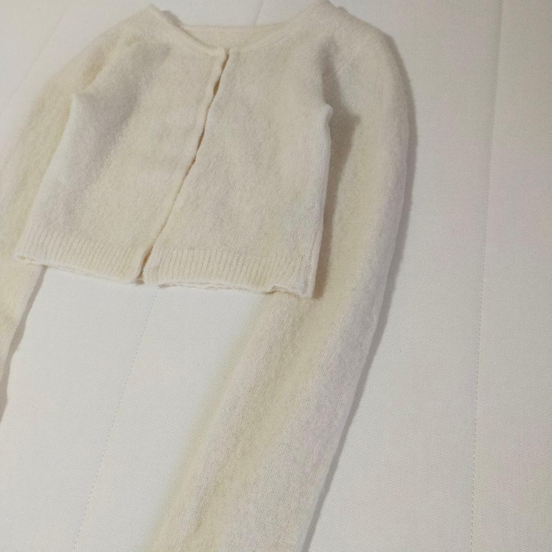 ヨー　ビオトープ　biotope カシミヤカーディガン　ホワイト