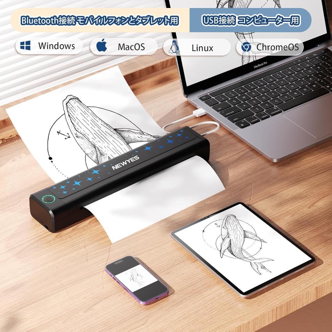 NEWYES サーマルプリンター A4対応 新品未使用 203dpi