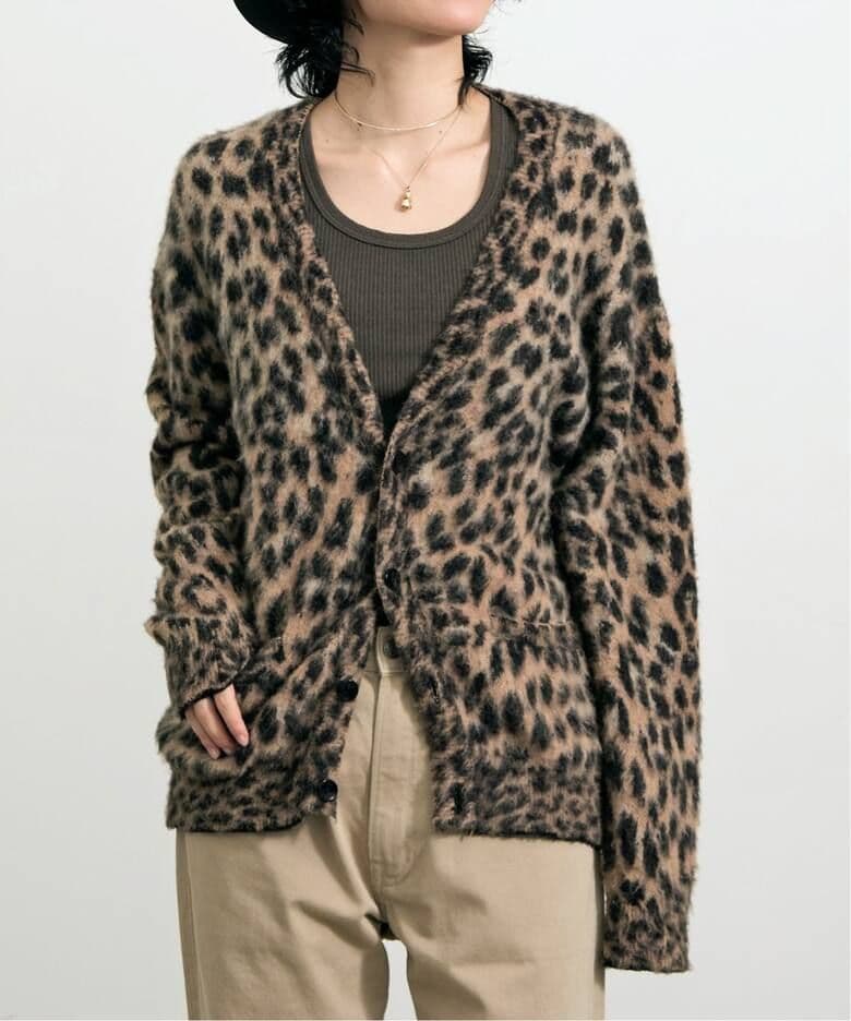 トップス LANEUS LEOPARD CARDIGAN