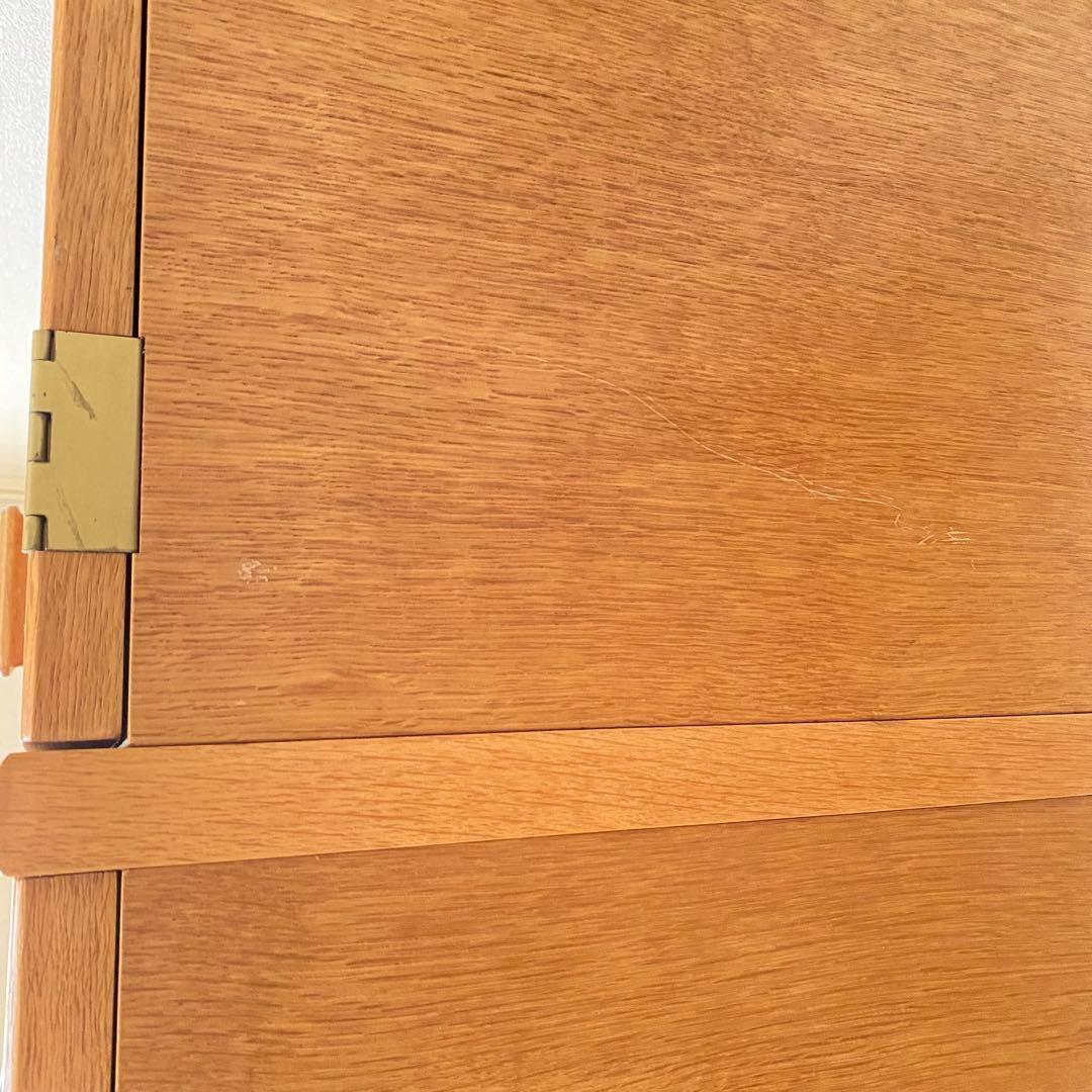 ミラー付き木製ワードローブ収納 クローゼット 洋服箪笥 ハンガーラック 洋服収納