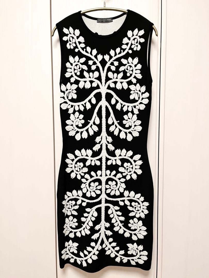 Alexander McQueen ブラック ニットミニワンピース XS ドレス