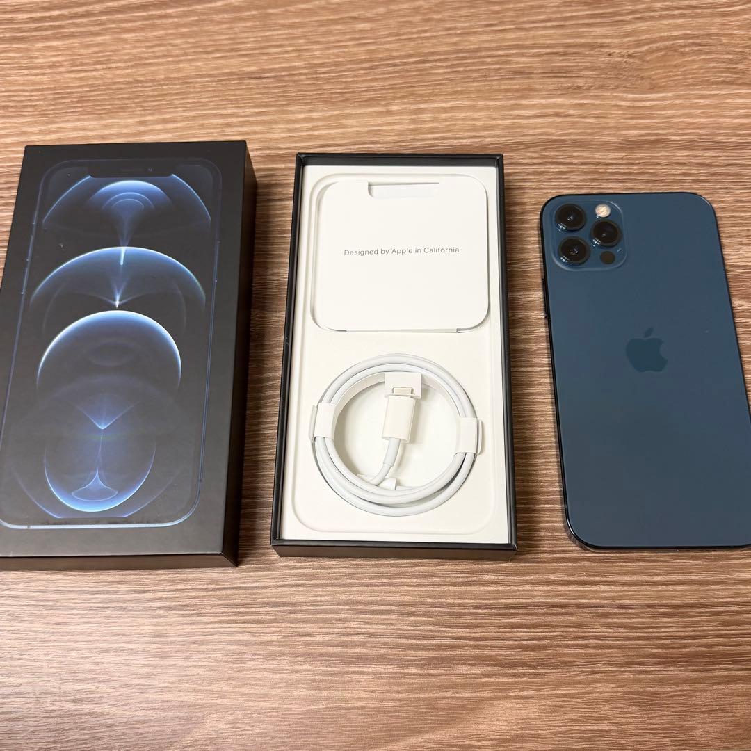 Apple iPhone 12pro ブルー 本体 充電ケーブル付