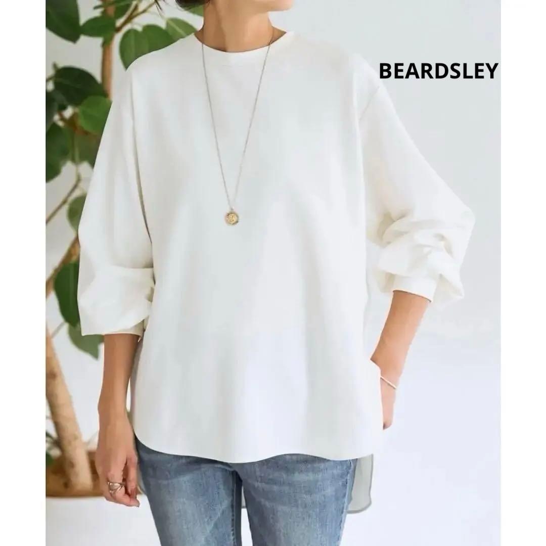美品★ BEARDSLEY ビアズリー Tブラウス ホワイト