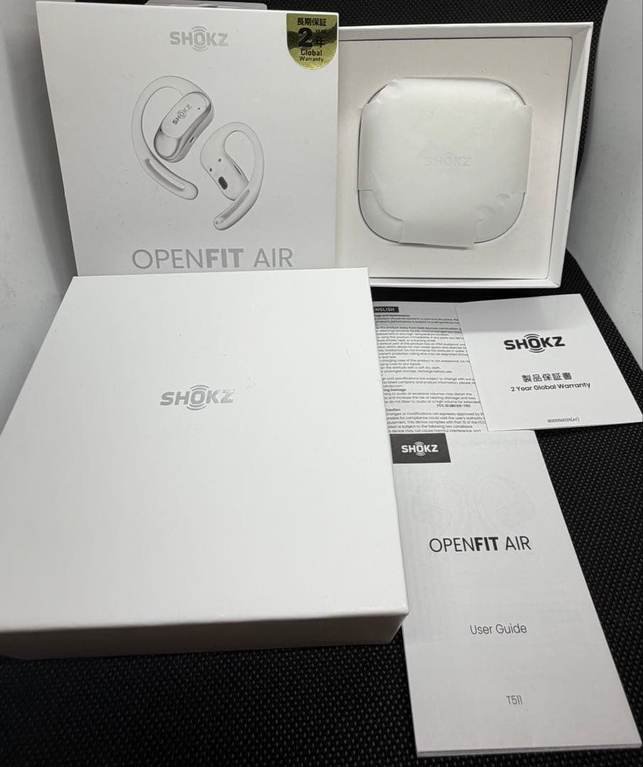 SHOKZ OpenFit Air ホワイト　SKZ-EP-000026