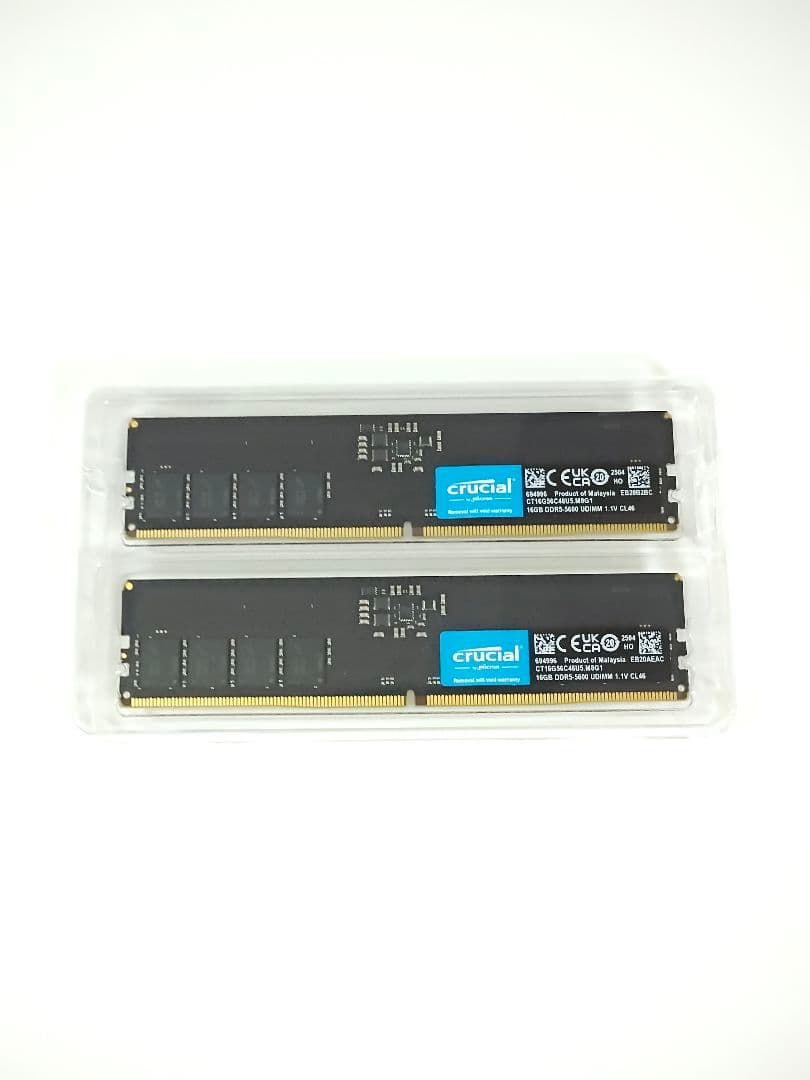 メモリー Crucial 32GB (16 x 2GB) DDR5 5600MHz