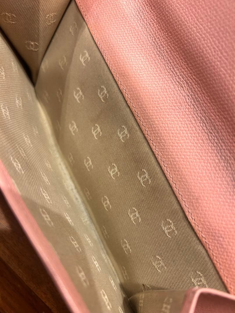 CHANEL シャネル　長財布　ココマーク　ピンク　箱つき