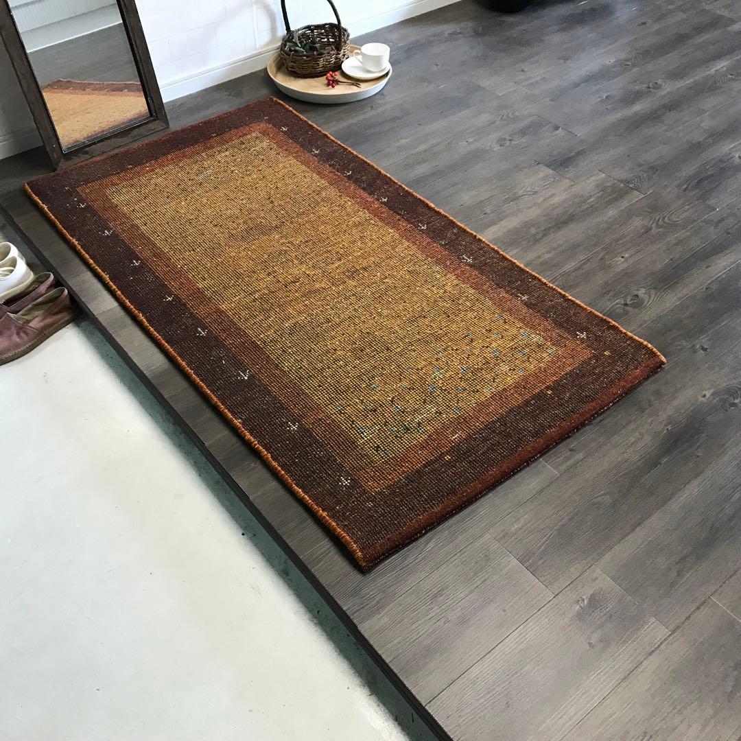 一点限り 76x141cm ギャッベ ギャベ ラグ ラグマット 玄関マット