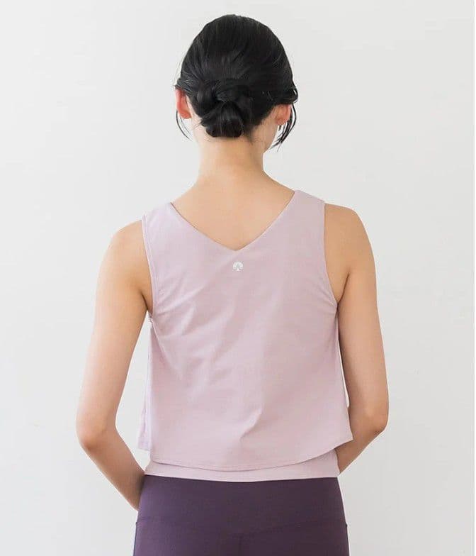 【新品】SUKALA カップ付きフレアタンクトップ ライラックピンク L