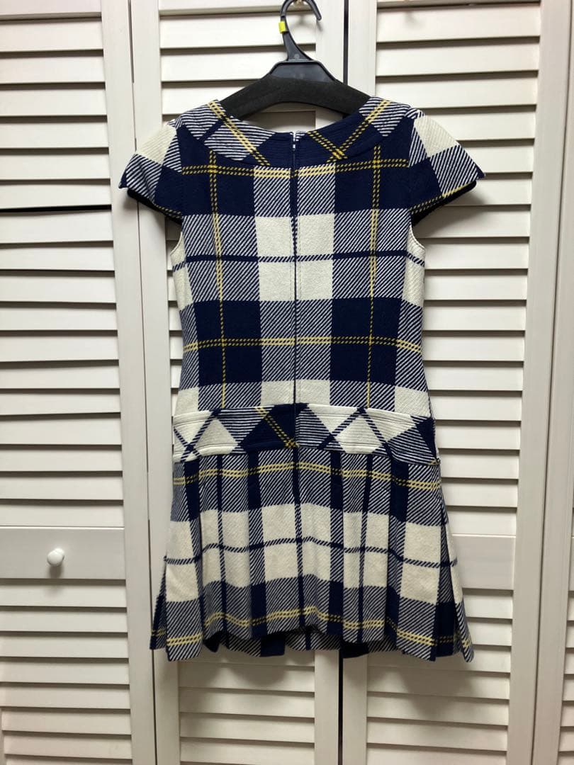 バーバリーブルーレーベル　ウールチェックミニワンピース